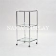 Glass shelf fixture (abst fixture) with 2 casters