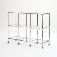 Glass shelf fixtures (Abst fixtures) 3 rows x 2 tier with casters