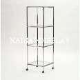 Glass shelf fixture (abst fixture) with 3 casters