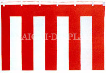 Red and white curtain