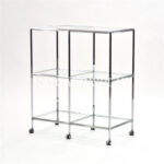 Glass Shelf Furniture Bibo 2 x 2 Tiers with Casters