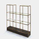 Vivo antique glass shelf VB(3x4/3/4) 1350x300H1500SG150