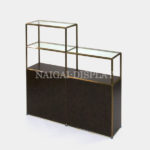 Vivo antique glass shelf VB(2x3/2)1200x300H1200SG600