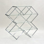 Vivo Glass Shelf X Type 4 Tiers (Chrome)