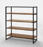 Frame 1350 (Black) 4 Wooden Shelves
