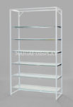Frame 2100 (white) 6 glass shelves