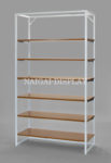 Frame 2100 (white) 6 wooden shelves